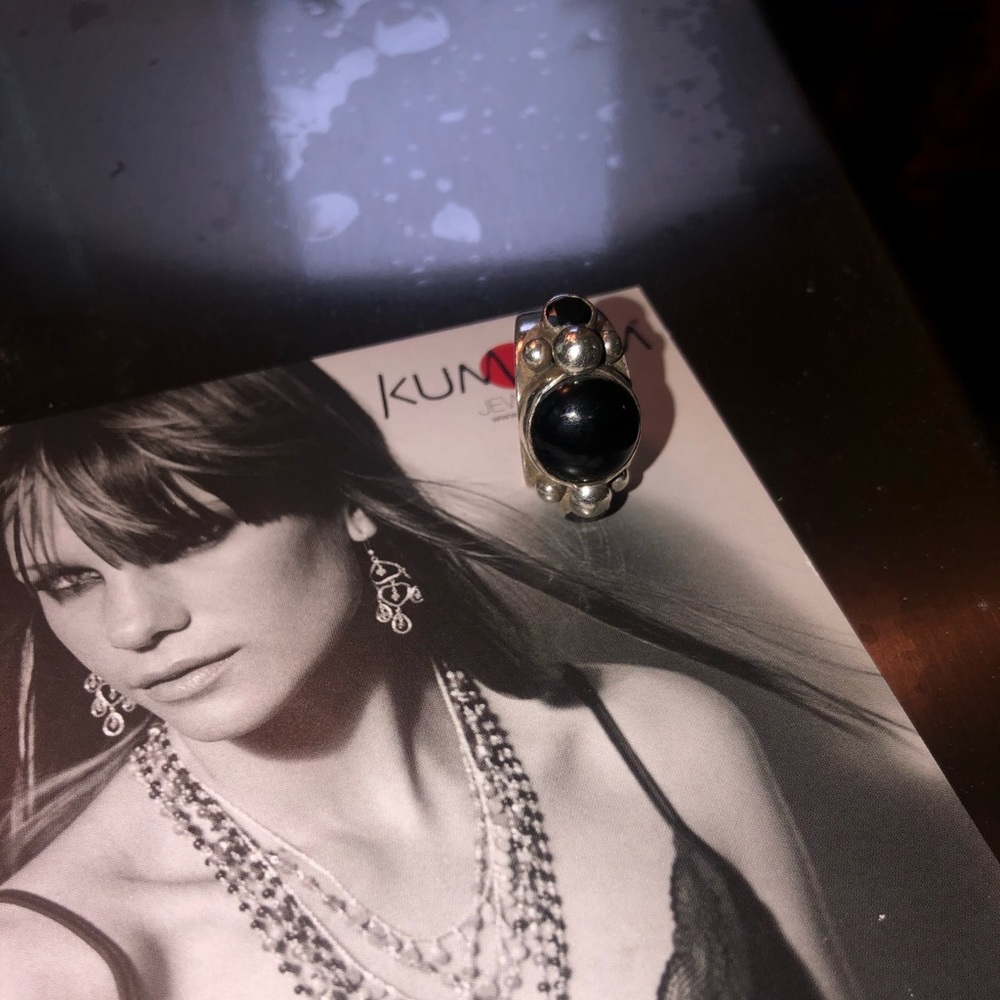 Kum Kum black onyx ring